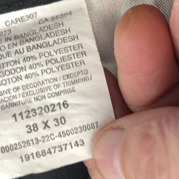 Wrangler Men's Workwear Pants Size 38x26 Hemmed Black Straight Leg Casual - Picture 9 of 16